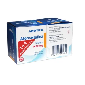 ATORVASTATINA PAPTEX Tab. 20mg C/30(1+1)